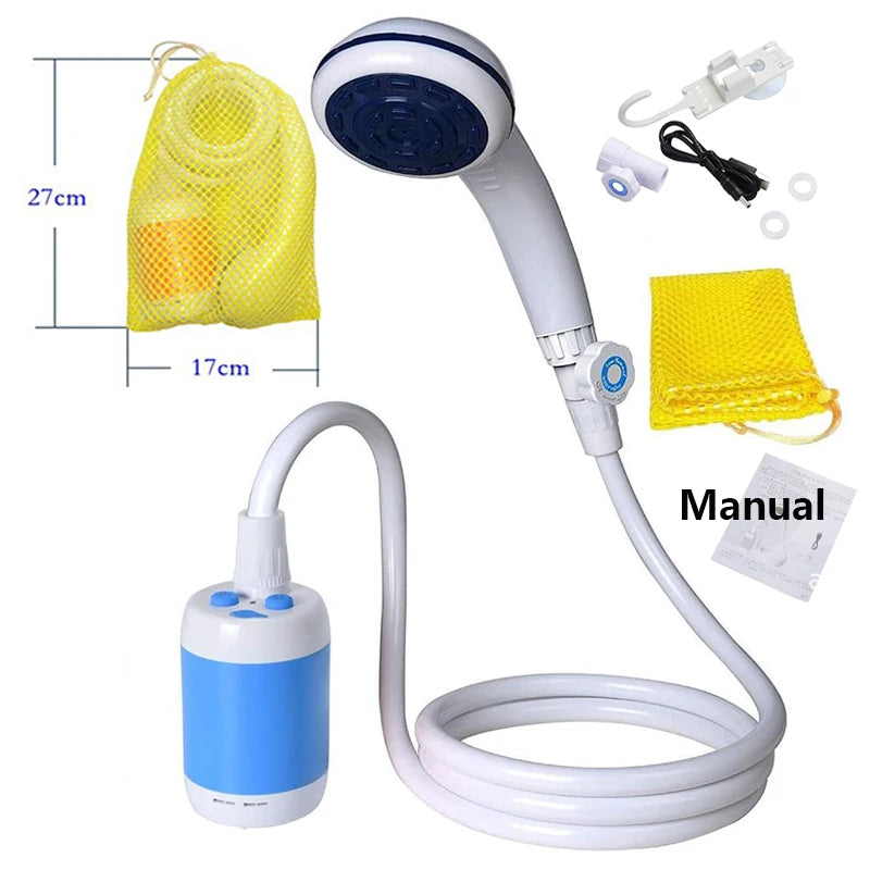 Portable Camping Shower Set | 5200mAh Electric Shower Pump