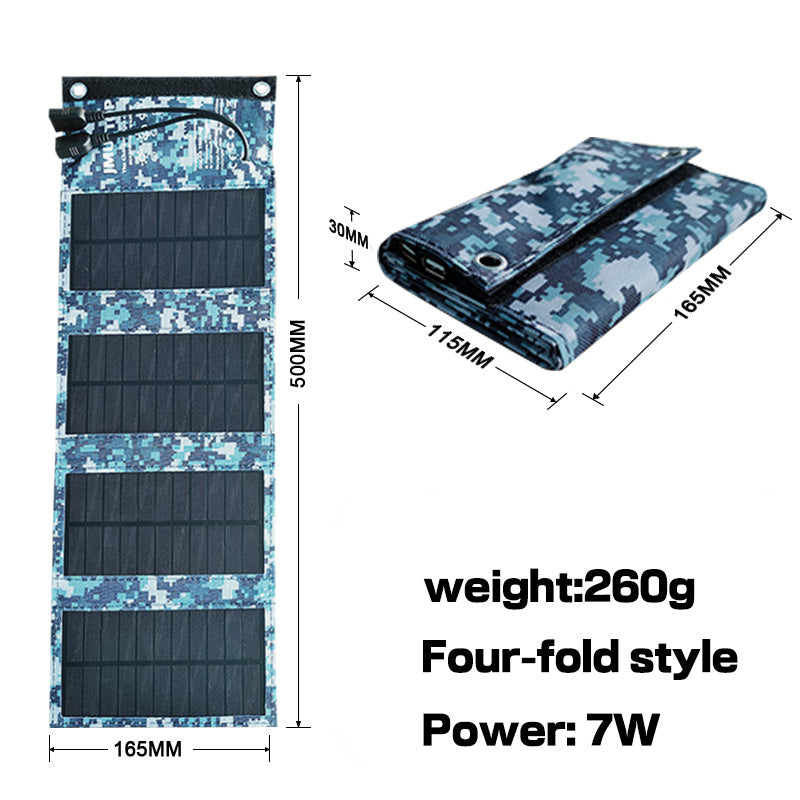 Foldable Portable Solar Panel – 10W, Dual USB | Waterproof | For Phones & Power Banks | Camping & Travel