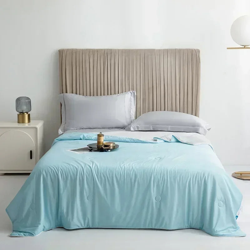Summer Cooling Blanket – Double-Sided Cool-Touch | Moisture-Wicking | Hypoallergenic | Twin & Queen