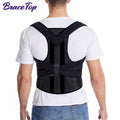 Back Posture Corrector with Lumbar Support – Adjustable Brace for Men & Women | XS–2XL | Black & Gray