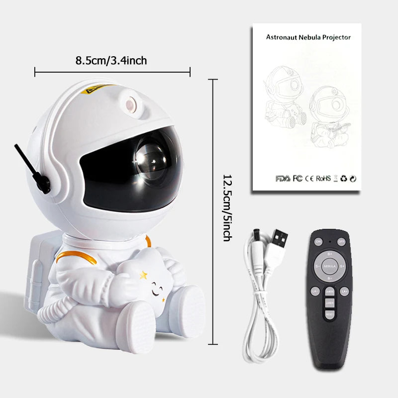 Astronaut Star Projector Galaxy Night Light – LED Nebula Lamp | Kids Bedroom Decor | Gift | 4 Colors