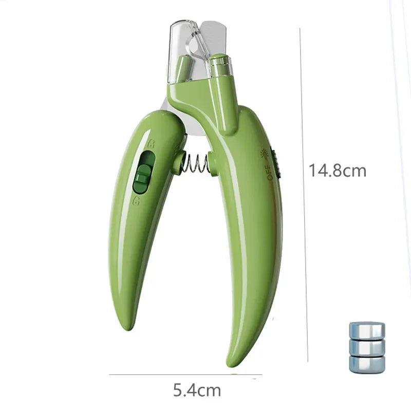 Pet Nail Clipper with LED Light – Safe Trimming for Cats & Dogs, 6 Colors