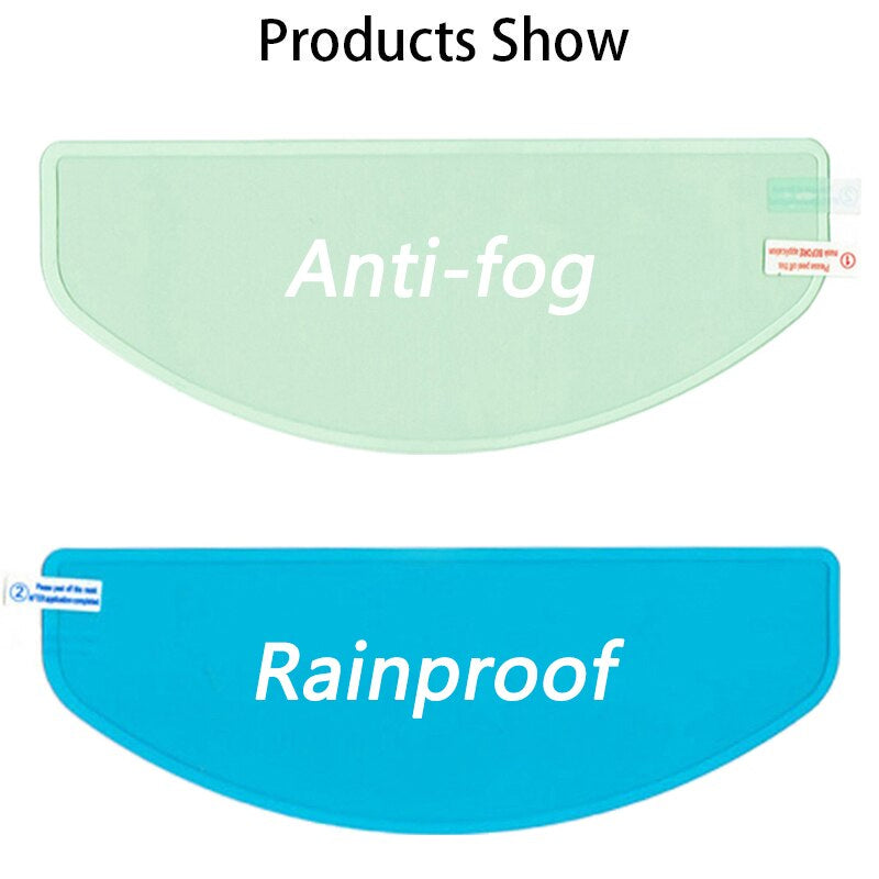 Motorcycle Helmet Visor Film – Anti-Fog & Rainproof | Universal Fit | Clear Vision in Any Weather