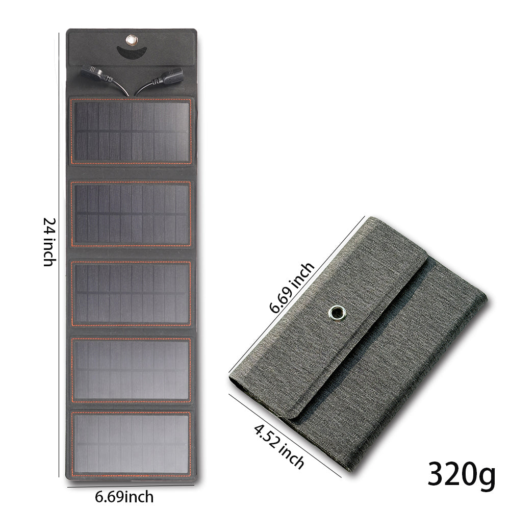 Foldable Portable Solar Panel – 10W, Dual USB | Waterproof | For Phones & Power Banks | Camping & Travel