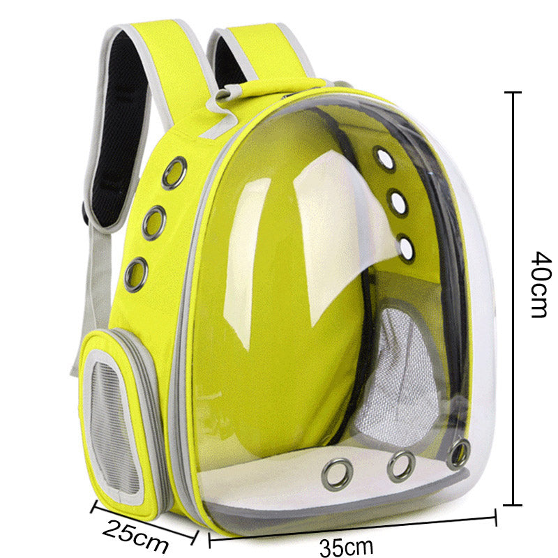 Transparent Capsule Cat Carrier Backpack – Breathable, Durable & Stylish | 8 Colors | Travel Pet Bag
