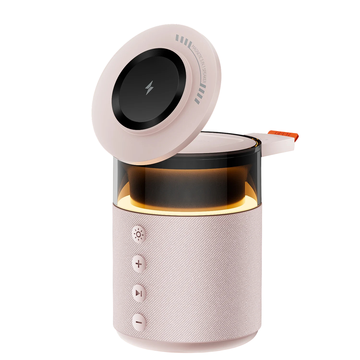 5-in-1 Magnetic Wireless Charging Station – Bluetooth Speaker & Night Light | iPhone, Watch & Earbuds